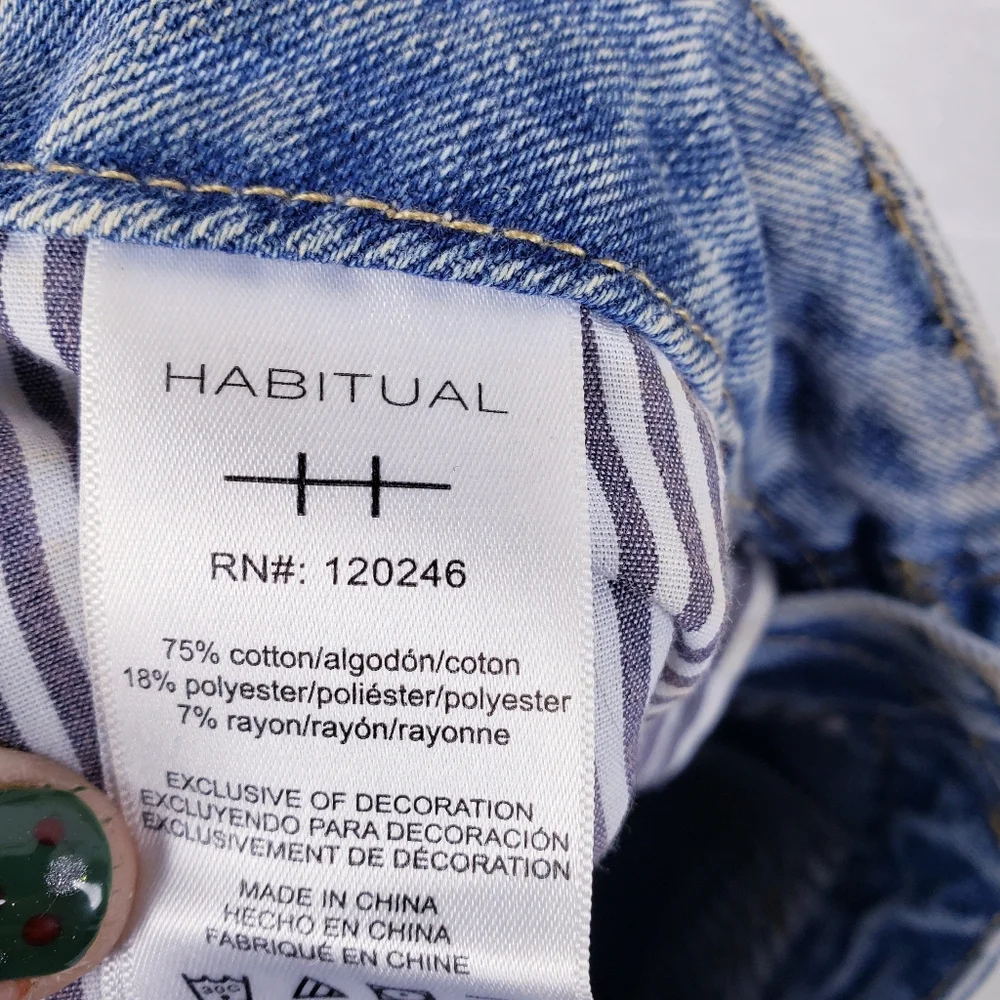 HABITUAL Reza High Rise Denim Crisscross Jean‎ Miniskirt Size 28
